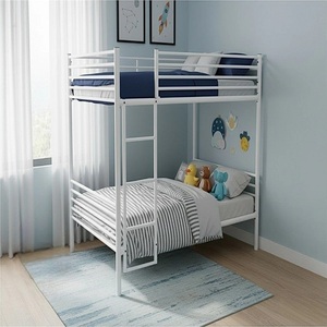 Lit superposé en acier robuste de style moderne pour adultes et enfants, avec cadre pliable inclinable et durable - Product Image 3