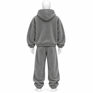 Nouvelle Collection : Ensemble Survêtement Homme Personnalisé Streetwear avec Logo Imprimé et Strass, Effet Délavé Acide, Tissu Épais – En Promotion - Product Image 2