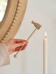 Golden Metal <b>Candle</b> Snuffer Stick With Long Handle For Smokeless Wick Dipping Hand Tool - Product Image 4