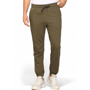 FIT FRONT INDUSTRY Men's Autumn 100% Cotton Waterproof Breathable Fleece <b>Lined</b> Sweatpants Elastic Waist Custom Logo Waist-OEM - Product Image 1