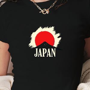 Camiseta corta moda mujer sol Japón - Product Image 2