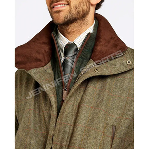 Custom High Quality Breathable <b>Men's</b> Autumn Winter 100% <b>Wool</b> Blend Hunting <b>Long</b> <b>Coat</b> Jacket Custom Brand Logo Printed Design - Product Image 3
