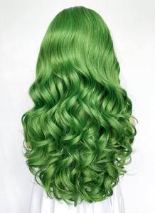 Peluca de Cabello Remy Brasileño de Aspecto Natural, Tono Verde Intenso, Gorro Transpirable, Ajuste Seguro, Textura Suave, Fácil de Peinar, Permanente - Product Image 3