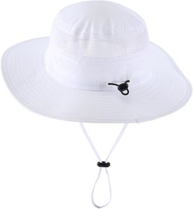 Unisex White Wide Brim 3D Embroidery Laminated Sun <b>Hat</b> Adjustable Strap Mesh Breathable Outdoor <b>Summer</b> Casual for Adults - Product Image 1