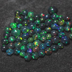 Opale noire fumée traitée, opale multicolore à facettes hexagonales, pierre précieuse naturelle, cabochon d'opale, pierre d'opale pour le bricolage HASNAIN GEMS - Product Image 2