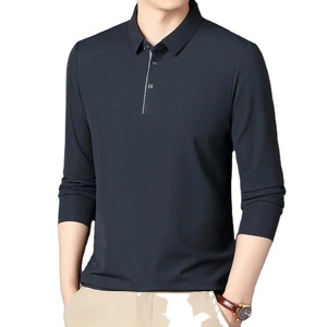 Camiseta Polo Informal de Negocios para Hombre, Jersey de Manga Larga, Transpirable, Cómodo, Versátil, de Color Sólido, Nueva Moda - Product Image 6