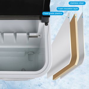 Macchina per il ghiaccio portatile da banco, produce 9 cubetti di ghiaccio in 7 minuti, 12 kg/24h, autopulente, elettrodomestico da cucina con cestello e paletta per il ghiaccio - Product Image 5
