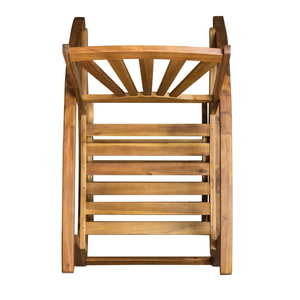 Silla Mecedora Moderna y Resistente de Madera de Teca Sólida con Impresión Láser para Exteriores, Silla Mecedora de Lujo para Jardín, Patio, Resort, Hotel, Villa - Product Image 2