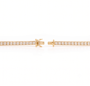 Bracelet tennis en diamant taille Asscher, serti demi-cerclage, diamant de laboratoire certifié IGI, bijoux pour femme, prix de gros - Product Image 3