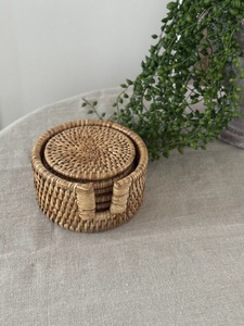 Top Trending Modern Rattan Coaster with Holder Custom Size/Shape/Color Eco-Friendly Handmade <b>for</b> <b>Tea</b> Stone <b>Cup</b> From India - Product Image 4