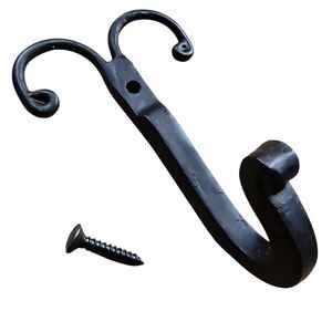 Contemporary S Shaped Curly Design Iron <b>Wall</b> Hook Powder Coated | Decorative Organizer for Bedroom Bathroom and Interior Decor - Product Image 4