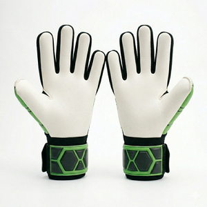 Gants de gardien de but de football en cuir PU, fermeture auto-agrippante, unisexe, protection sportive - Product Image 1