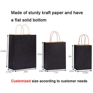 Bolsas de Compra de Papel Kraft Marrón con Logotipo Personalizado |   Bolsas de Papel Kraft al por Mayor con Asas para Comida para Llevar - Product Image 3