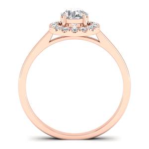 แหวนเพชรทรงกลมเจียระไนแบบบริลเลียนต์ 0.63 กะรัต REYES Luxury ทองคำแท้ 14K ประดับเพชรรอบวงแบบ Halo ความสะอาดระดับ VVS ได้รับการรับรองจาก IGI เครื่องประดับชั้นดี - Product Image 4