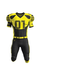 Fournisseur en gros propose des uniformes de football américain à manches courtes grande taille avec étiquette privée, prix direct usine pour l'équipement - Product Image 1
