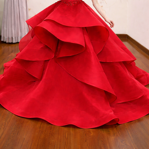 ชุดออกงานกลางคืน georgette เดรสปาร์ตี้แขนกุดคอรูปหัวใจสง่างามทันสมัยสำหรับฤดูร้อน | พลิ้วไหว - Product Image 5