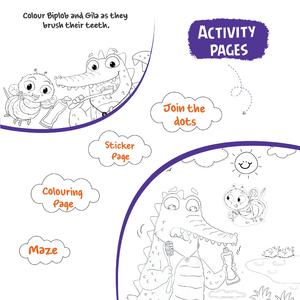 Libro de Cartón para Niños Pequeños de Biplob: Gila el Ghariyal se Cepilla los Dientes con Audio y Elementos de Rompecabezas - Product Image 2