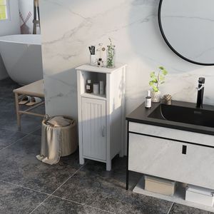2-Tier Bathroom <b>Storage</b> Organizer with Cabinet for <b>Bath</b> Shelves - Product Image 4