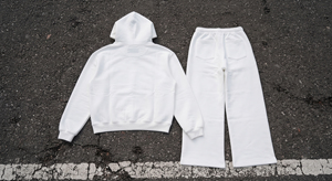 Ensemble sweat à capuche et pantalon de jogging surdimensionné à jambe large, brodé, délavé à l'acide, avec fermeture éclair, pour l'hiver, fabriqué sur mesure - Product Image 4