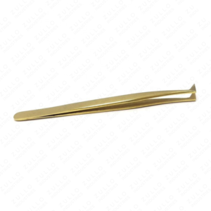 Gold L Shape Stainless Steel Russian Volume Eyelash Tweezers With Wholesale Price Lash Tweezers OEM <b>Tool</b> Kit - Product Image 4