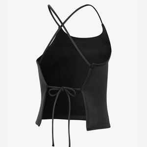 Camiseta de Tirantes para Mujer, de un Solo Hombro, Color Sólido, Corte Ajustado, Larga, Sexy, 100% Algodón, para Salidas de Verano - Product Image 4