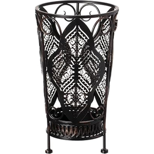 Moderno Soporte para Sombrillas de Metal Blanco con Diseño Geométrico Hueco, Soporte Decorativo Independiente para Decoración del Hogar en Oferta - Product Image 5