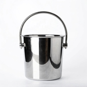 Cubo de Hielo de Acero Inoxidable para la Industria Hotelera, Colección de Artículos de Bar, Estilo Europeo, Capacidad de 5L, para Fiestas - Product Image 1