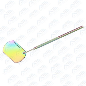 Miroir cosmétique carré à long manche en acier inoxydable, finition chromée, design personnalisé, pour vérifier les faux cils, maquillage beauté - Product Image 2