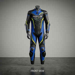 Combinaison de course moto professionnelle en cuir intégral avec protection CE, équipement respirant pour motards, idéale pour la course sur route et sur circuit - Product Image 2