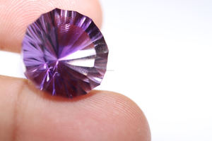 Wholesale Hot Selling Quality Natural Creations Natural Amethyst Engagement Ring <b>Machine</b> <b>Cut</b> Purple <b>Stone</b> For Women Jewelry - Product Image 1