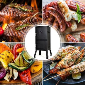 Griglia per barbecue verticale a 2 livelli da esterno con termometro utensile Premium per cibi perfettamente cotti - Product Image 4