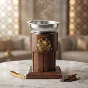 Wooden Incense <b>Burner</b> Bukhoor Holder Arabic <b>Oud</b> <b>Burner</b> Tabletop Aroma Diffuser Home Fragrance <b>Burner</b> Wood Bakhoor Incense Cones - Product Image 4