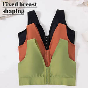 Sujetador deportivo de alta calidad para mujer, personalizado, con cuello en V, diseño cruzado, material de poliéster, para fitness. - Product Image 1