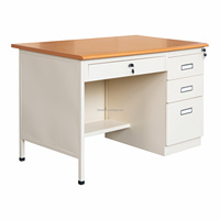 Mesa de Oficina Moderna Convertible de Metal con Cajones, Color Personalizable, Estructura de Hierro, Escritorio para Computadora para Uso Doméstico o Comercial