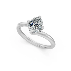 Anillo de Compromiso y Boda con Diamante Cultivado en Laboratorio de Corte Ovalado, Oro Amarillo de 14K con Baño de Rodio, Banda Trenzada, Certificado IGI, Listo para Fiestas - Product Image 4