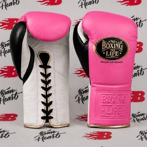 Gants de boxe tendance No Boxing No Life, noir et blanc, pour entraînement professionnel en cuir véritable, best-seller universel. - Product Image 6
