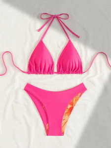 High Quality 2 Piece <b>Set</b> Women's <b>Bikini</b> Swimsuit Customizable Color Logo Breathable Eco-Friendly Spandex/Nylon Front Logo Option - Product Image 5