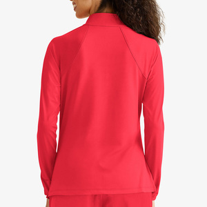 Chemises d'hôpital personnalisées pour femmes grandes tailles, à manches longues, sous-tenues, extensibles, ajustées, avec demi-fermeture éclair - Product Image 2