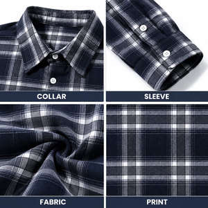 Chemise en flanelle à carreaux pour homme, fabriquée sur mesure, 100% laine, manches longues, décontractée, boutonnée, avec poche, épaisse, style tartan, chemise de travail - Product Image 6
