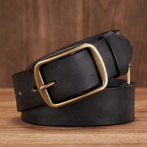 Cinturón de Cuero Casual para Hombre, Hebilla de Acero de Lujo, Duradero, 2.5cm de Ancho, Diseño Sólido, Ligero y Cómodo - Product Image 3
