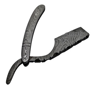 Navaja de Afeitar Profesional de Lujo Hecha a Mano con Hoja de Acero de Damasco y Mango de Alta Precisión (sm4) - Product Image 1