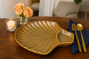Modern Ribbed <b>Ceramic</b> Pasta <b>Plate</b> with Built-In Sauce Compartment – Elegant Serving Dish for Spaghetti, Pasta & Gourmet Meals - Product Image 2