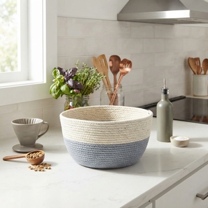Panier de rangement en rotin tressé à la main, organisateur de cuisine, corbeille en paille naturelle, conteneur de bureau rustique, artisanat balinais, outil de cuisine domestique - Product Image 4