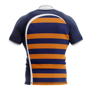 Camiseta de Rugby Deportiva Personalizada para Hombre, Servicio OEM, Secado Rápido, Transpirable, 100% Poliéster, para Entrenamiento Atlético - Product Image 3