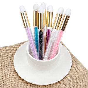 Soft Multicolor Lash Shampoo <b>Brush</b> Diamond Crystal Handle Eyelash Washing Cleansing <b>Brush</b> Beauty Tool - Product Image 3