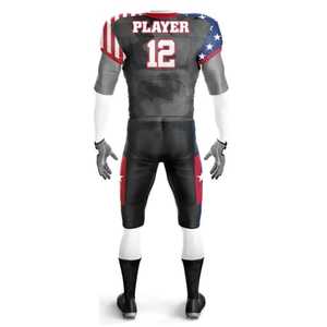Uniforme de Fútbol Americano para Hombre, Conjunto de Jersey Sublimado con Diseño de Bandera, Transpirable, Ajustado, de Manga Corta, para Todas las Temporadas - Product Image 5