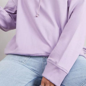 Wholesale Women Drop-shoulder <b>Oversized</b> <b>Hoodie</b> 100% Cotton Material Made Lightweight Streetwear Style Women Hoodies - Product Image 4