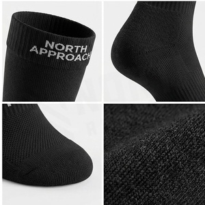 North Approach <b>Knee</b> <b>High</b> <b>Socks</b> Black Breathable Cycling <b>Socks</b> for Adults Autumn Season - Product Image 4