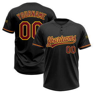 Uniforme de Equipo Personalizado de Alta Calidad, Ligero, Duradero, de Manga Corta, Transpirable, 100% Poliéster, Jersey de Béisbol con Impresión Digital - Product Image 1