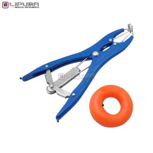Veterinary Tail Docking <b>Castration</b> <b>Tool</b> for Small Animals Puppy Tail Banding Elastrator with 100 Bands Medic Instrument - Product Image 2